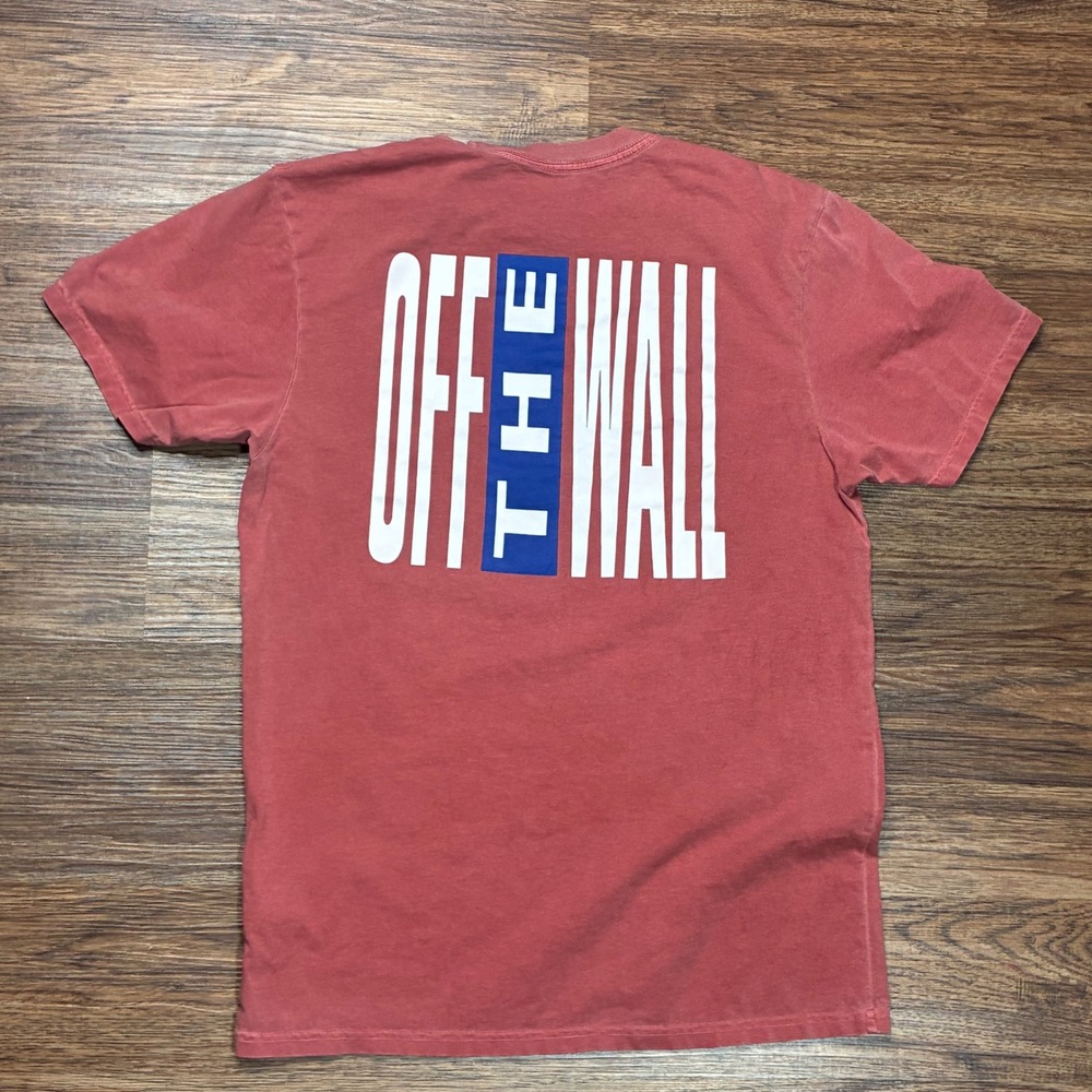 Vans T-Shirt Mens Medium Red Fair Off The Wall Graphic Short Sleeve Cotton Tee